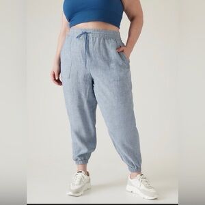Athleta Retreat Linen Jogger Blue Size 8